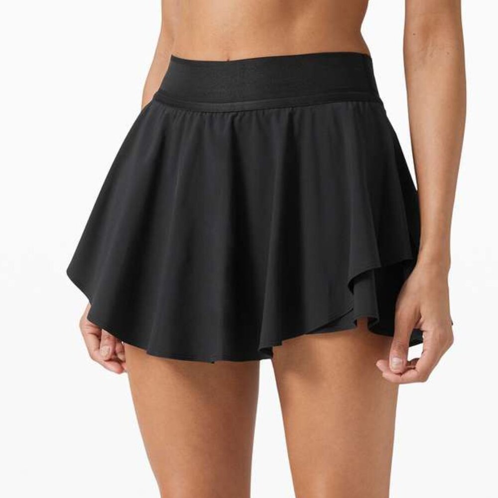 lululemon Court Rival High Rise Skirt Black Size 6